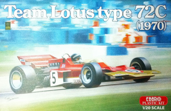 Ebbro 20001 Team Lotus type 72C (1970) 1/20 Scale plastic model Kit (4526175200015)