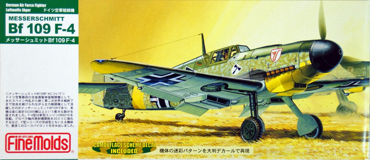 Fine Molds FL2 German Messerschmitt Bf 109 F-4 1/72 Scale Kit (4536318750024)
