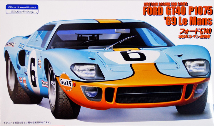 Fujimi HR12 Ford GT40 P1075 1969 Le Mans Winner 1/24 Scale Kit (4968728121307)