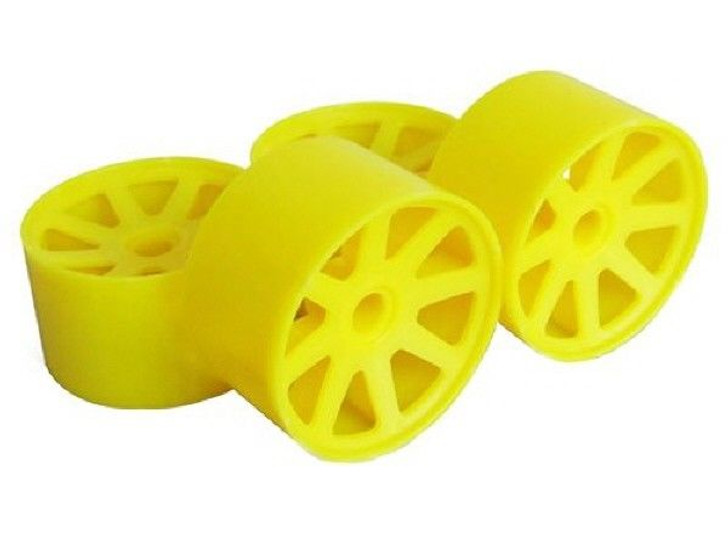 Kawada RC KD25Y Front Wheel For WGT Flash Yellow : 4Pcs.