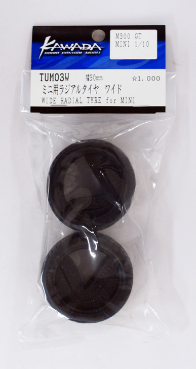 Kawada RC TUM03W Wide Radial Tire For Mini