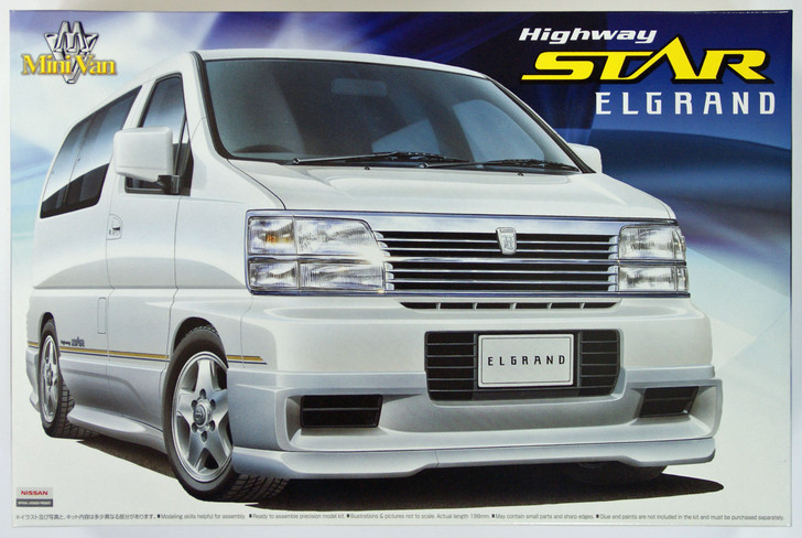 Aoshima 07044 Nissan ElGrand Highway Star 1/24 Scale Kit (4905083007044)