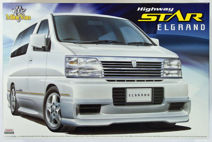 Aoshima 07044 Nissan ElGrand Highway Star 1/24 Scale Kit