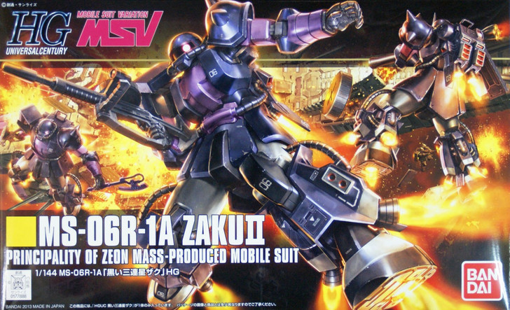 Bandai HGUC 151 Gundam MS-06R-1A ZAKU II 1/144 Scale Kit (4573102577481)