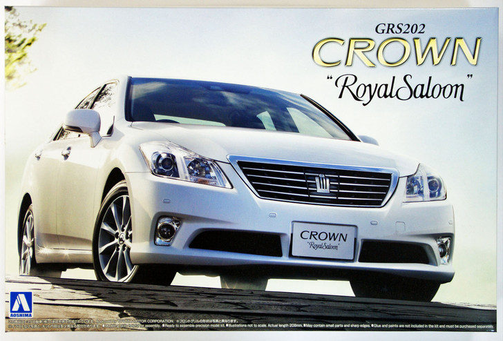 Aoshima 49389 Toyota Crown Royal Saloon (GRS202) 2010 1/24 Scale Kit (4905083049389)