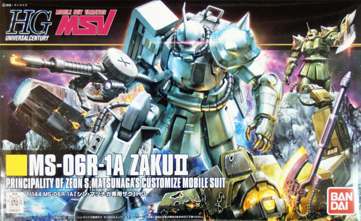Bandai HGUC 154 Gundam MS-06R-1A ZAKU II (MATSUNAGA'S CUSTOMIZE) 1/144 Scale Kit