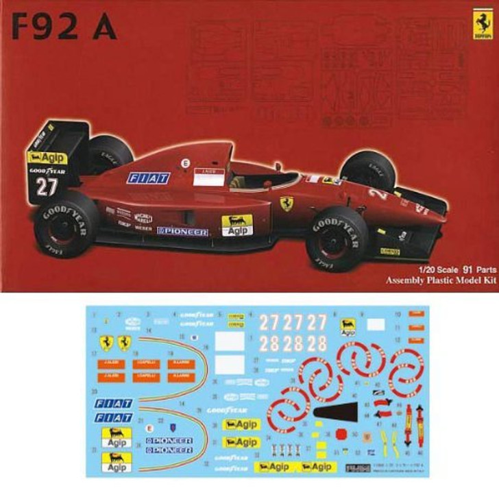 Fujimi GP SP15 F1 Ferrari F92A 1992 with Decal and Etching parts 1/20 Scale Kit