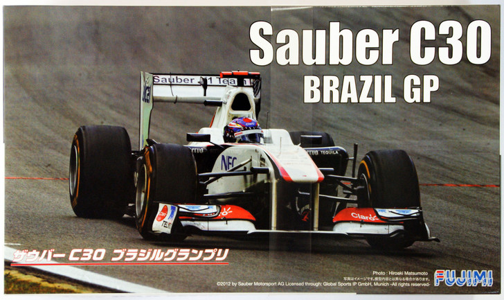 Fujimi GP SP21 F1 Sauber C30 Brazil GP with Helmet 1/20 Scale Kit (4968728091433)