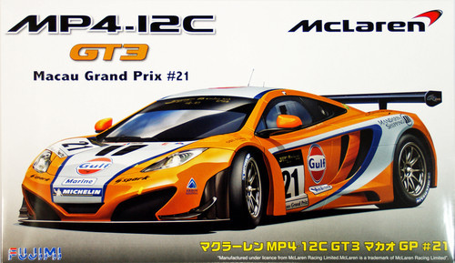 Fujimi RS-41 McLaren MP4-12C GT3 Macau Grand Prix #21 Gulf Marine 1/24 Scale Kit 125633 (4968728125633)