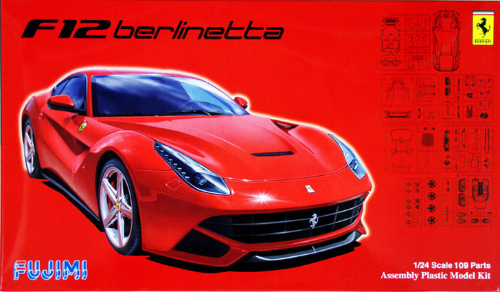 Fujimi RS-54 Ferrari F12 berlinetta with engine 1/24 Scale Kit (4968728125626)