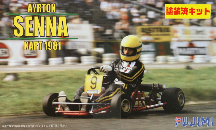 Fujimi KART-SP 091518 Ayrton Senna Kart 1981 (Pre-painted Parts) 1/20 Scale Kit (4968728091518)