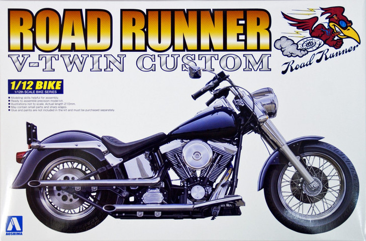 Aoshima Naked Bike 108 05651 Road Runner (V-Twin Custom) 1/12 Scale Kit (4905083005651)