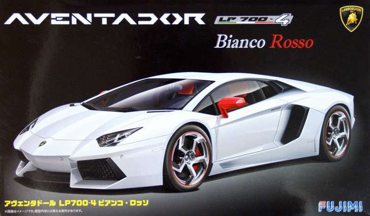 Fujimi RS 125640 Lamborghini Aventador LP700-4 Bianco Rosso 1/24 scale kit (4968728125640)