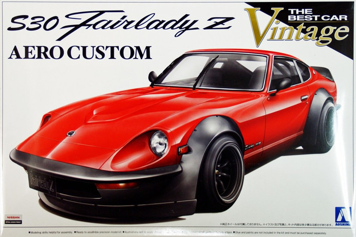 Aoshima 07433 Nissan Fairlady Z (S30) Aero Custom 1/24 Scale Kit (4905083007433)