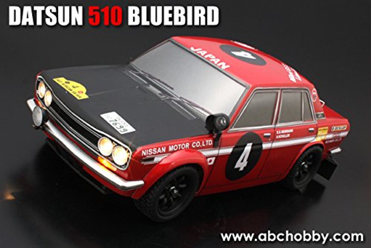 1/10 Mini Datsun 510 Bluebird Rally Clear Body