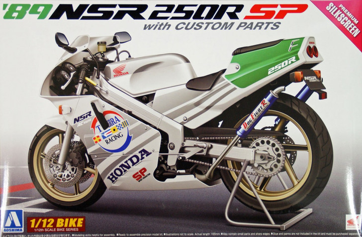 Aoshima Naked Bike 105 05453 Honda NSR250R SP 1989 with Custom Parts 1/12 Scale Kit (4905083005453)