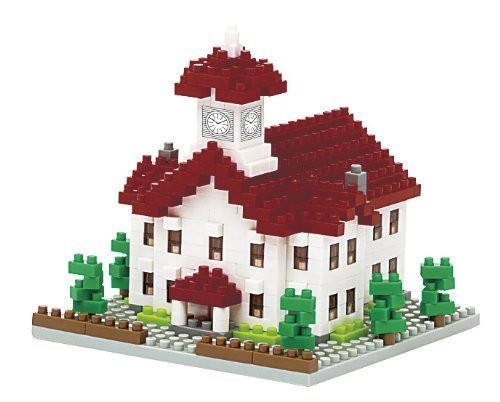 Kawada NBH-044 nanoblock Sapporo Clock Tower Japan (4972825144428)