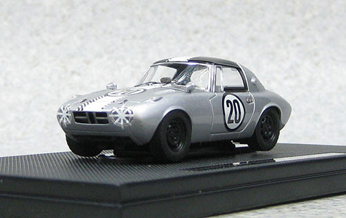 Ebbro 44621 Toyota Sports 800 Funabashi CCC 1965 #20 (Silver) 1/43 Scale (4526175446215)