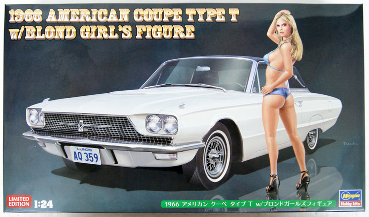 Hasegawa SP441 1966 American Coupe Type T w/Blonde Girls Figure 1/24 Scale Kit