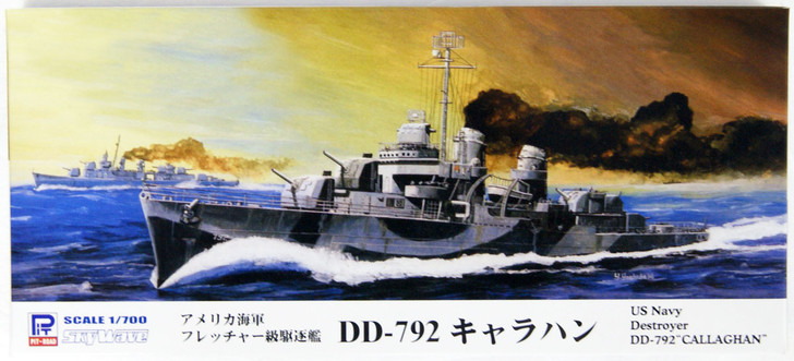 Pit-Road W-224 USN Fletcher-Class Destroyer DD-792 USS Callaghan 1/700 scale kit