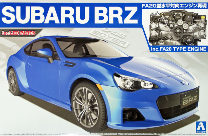 Aoshima 07617 Subaru BRZ with FA20 Type Engine (inc. LHD parts) 1/24 Scale Kit (4905083007617)