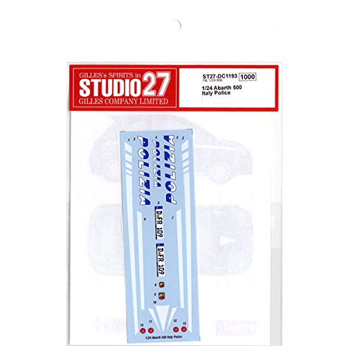 Studio27 ST27-DC1193 Abarth 500 Italy Police Decal For Fujimi 1/24