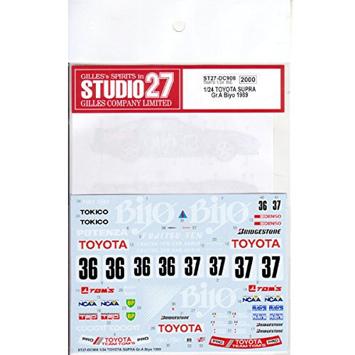 Studio27 ST27-DC908 Toyota Supra Gr.A Biyo 1989 Carbon Decal for Tamiya 1/24 Scale