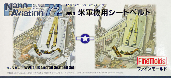 Fine Molds NA4 WW2 US Aircraft Seatbelt Set 1/72 Scale Kit (4536318740049)