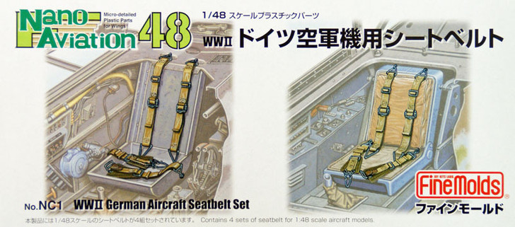 Fine Molds NC1 WW2 German Aircraft Seatbelt Set 1/48 Scale Kit (4536318440017)