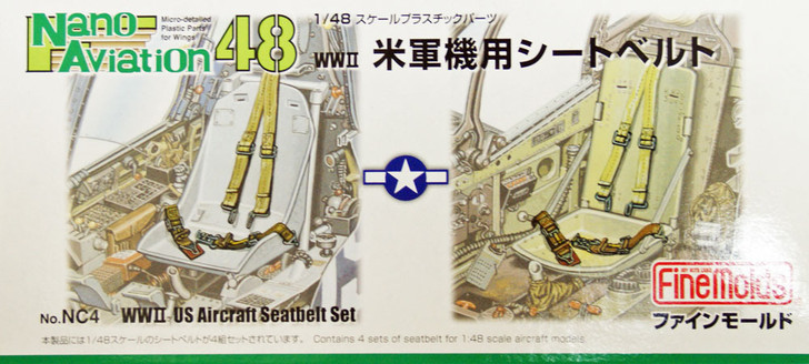 Fine Molds NC4 WW2 US Aircraft Seatbelt Set 1/48 Scale Kit (4536318440048)