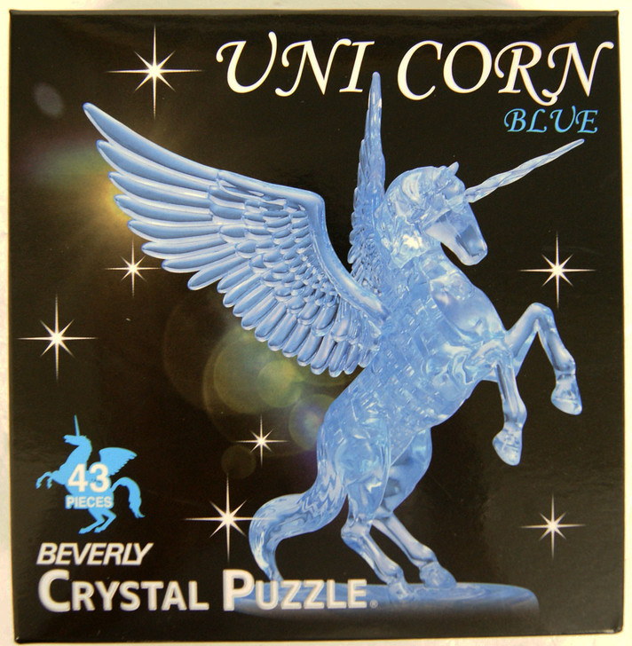 Beverly Crystal 3D Puzzle 486985 Unicorn Blue (43 Pieces)