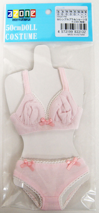 Azone FAR247-PNK 50cm Doll Simple Bra & Short Panties Set II (Pink)