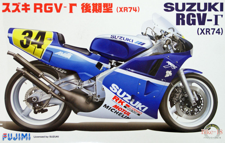 Fujimi Bike-18 Suzuki RGV-gamma (XR74) 1988 Late Model 1/12 Scale Kit (4968728141510)