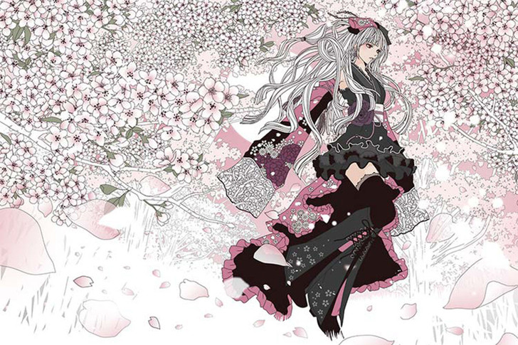 Epoch Jigsaw Puzzle 11-550 Eri Kamijo Sakura-zuki Third Lunar Month (1000 Pieces)