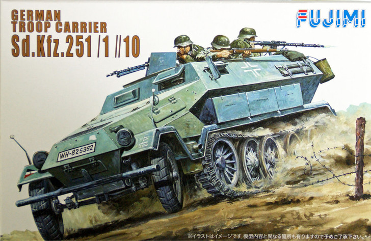 Fujimi WA06 World Armor German Troop Carrier Sd. Kfz. 251/1//10 1/76 Scale Kit (4968728761022)