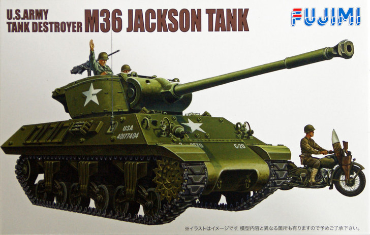 Fujimi WA17 World Armor U.S. Army Tank Destroyer M36 Jackson Tank 1/76 Scale Kit (4968728761046)