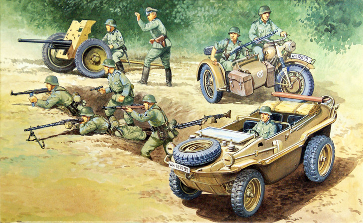Fujimi SWA16 Special World Armor Schwimm Wagen 1/76 Scale Kit (4968728762166)