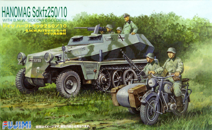 Fujimi SWA17 Special World Armor Hanomag Sdkfz250/10 1/76 Scale Kit (4968728762173)