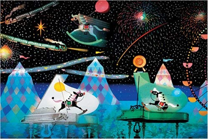 APPLEONE Jigsaw Puzzle 1000-426 Dreams of Merry-Go-Round in the Starry Sky (1000 Pieces)