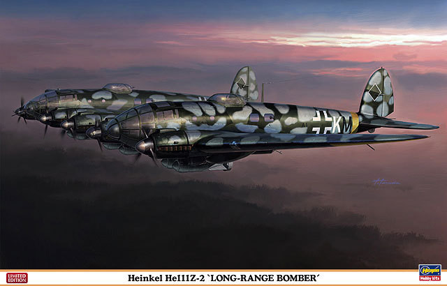 Hasegawa 01940 Heinkel He111Z-2 Long Range Bomber 1/72 Scale Kit (4967834019409)