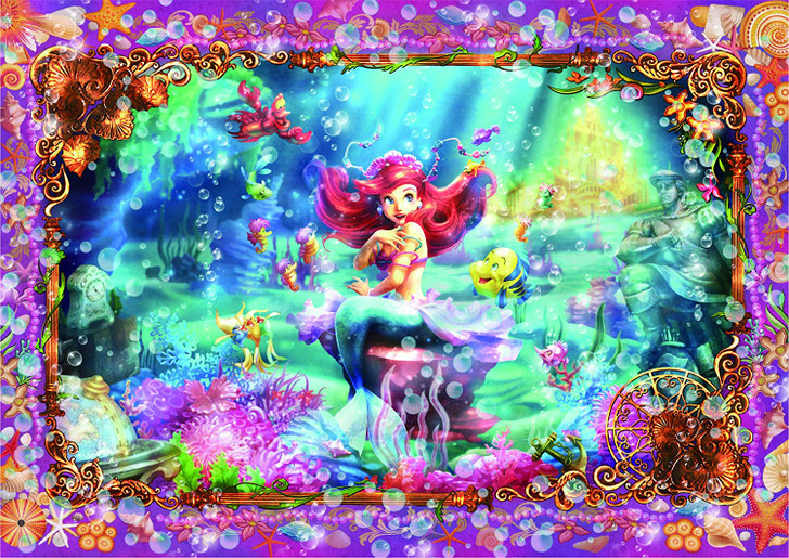 Tenyo Japan Pure White Jigsaw Puzzle DPG266-565 Disney The Little Mermaid Beautiful Mermaid (266 Pieces)