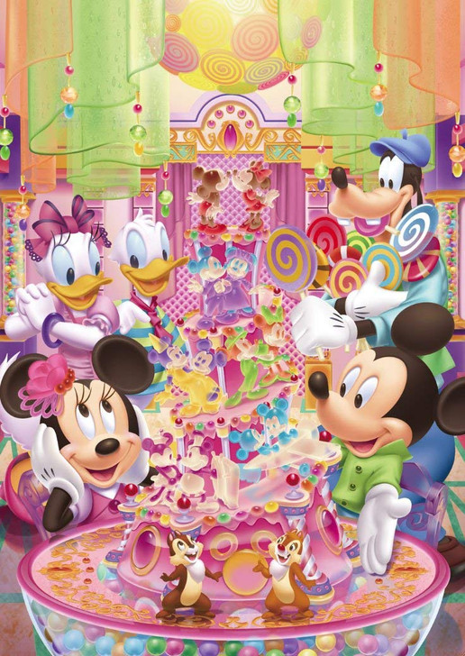 Tenyo Japan Jigsaw Puzzle DSG266-746 Disney Candy Party (266 Pieces)