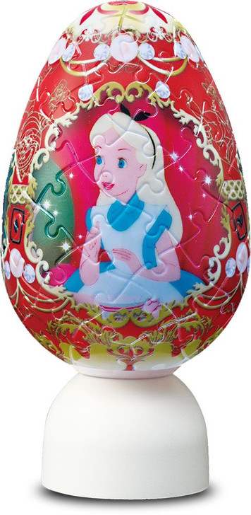 Yanoman 3D LED Egg Lantern Puzzle 2202-24 Disney Crown Egg Alice In Wonderland (80 Pieces)
