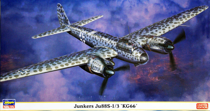 Hasegawa 02016 Junkers Ju88S-1/3 KG66 1/72 Scale Kit (4967834020160)