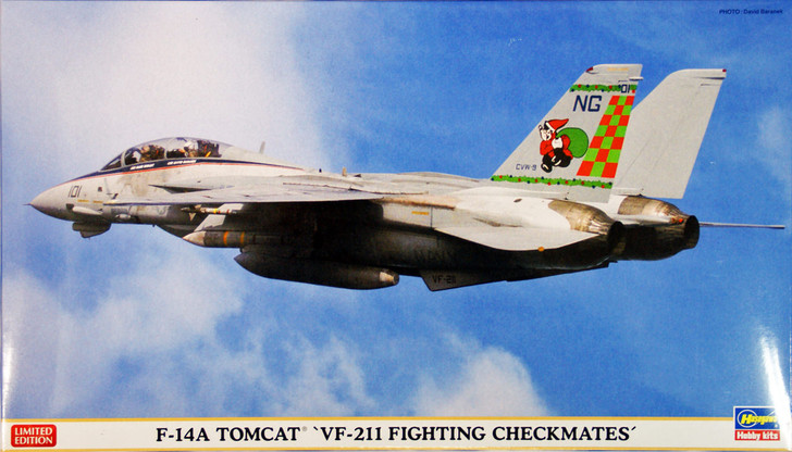Hasegawa 02022 F-14A Tomcat VF-211 Fighting Checkmates 1/72 Scale Kit (4967834020221)