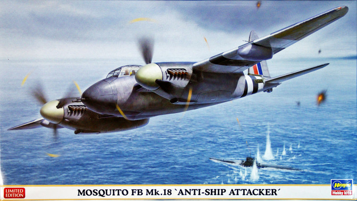 Hasegawa 02024 Mosquito FB Mk.18 Anti-Ship Attacker 1/72 Scale Kit (4967834020245)