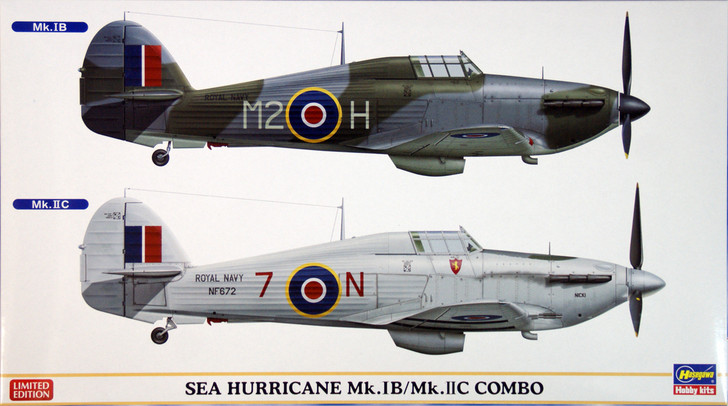 Hasegawa 02025 Sea Hurricane Mk.IB/Mk.IIC Combo (2 plane set) 1/72 Scale Kit (4967834020252)