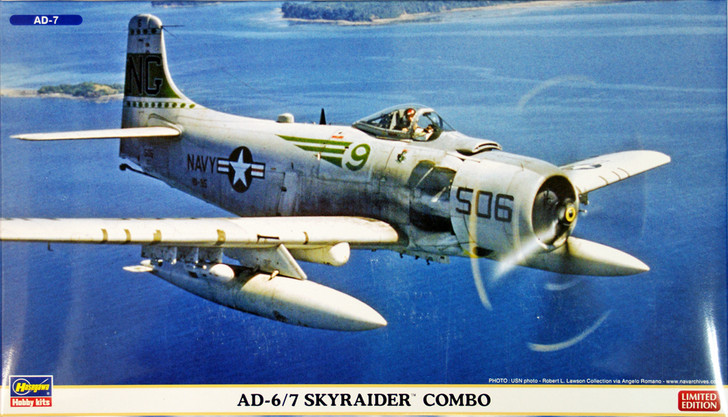 Hasegawa 02027 US Navy AD-6/7 Skyraider COMBO (2 plane set) 1/72 Scale Kit (4967834020276)