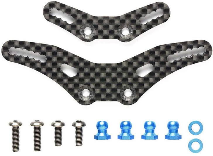 Tamiya 54909 (OP1909) M-08 Concept Carbon Damper Stay Set (for TRF Dampers)