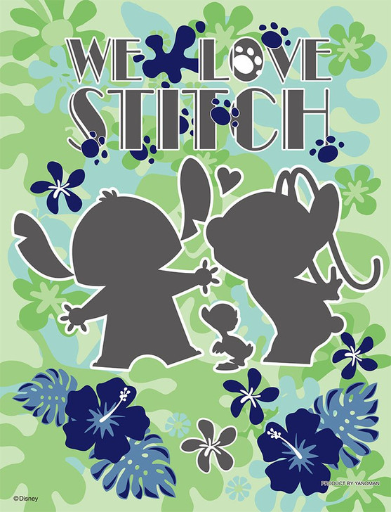 Yanoman Ecograph Jigsaw Puzzle 42-10 Disney Stitch & Angel (300 Small Pieces)